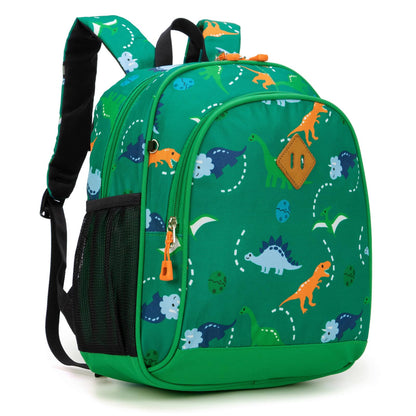 Toddler Backpack for Boys, 12 Inch Kids Dinosaur Backpack for Preschool or Kindergarten, Black