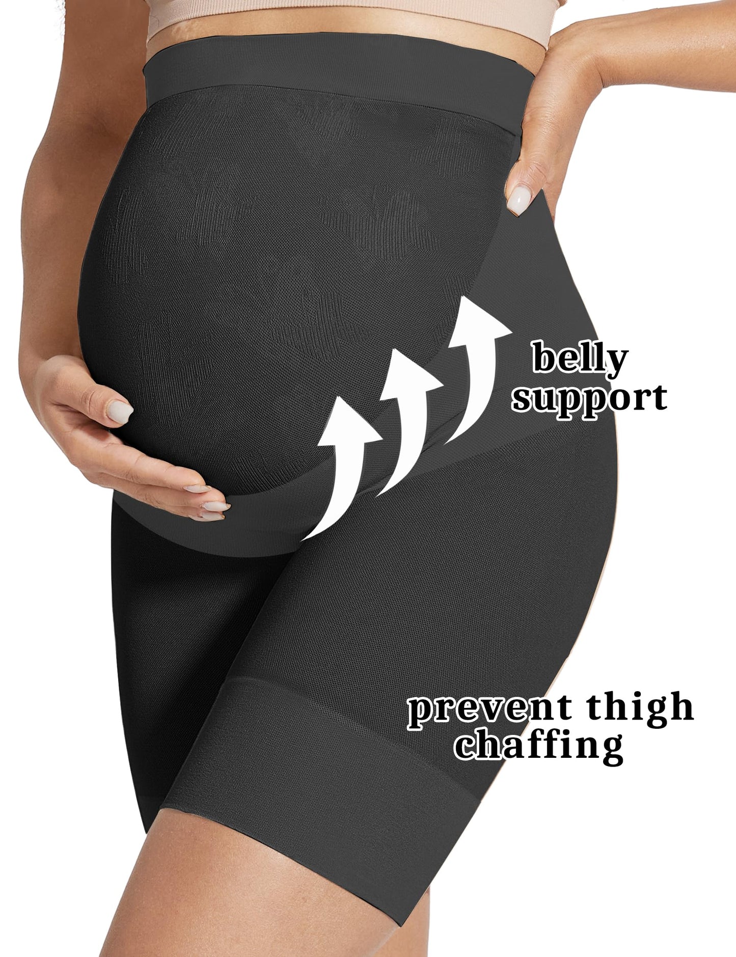 KIM S Shape Your Bump Seamless Maternity Shapewear for Dress, Pregnancy Postpartum Prevent Chafing Support-Underwear