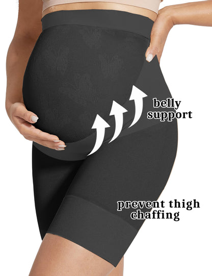 KIM S Shape Your Bump Seamless Maternity Shapewear for Dress, Pregnancy Postpartum Prevent Chafing Support-Underwear