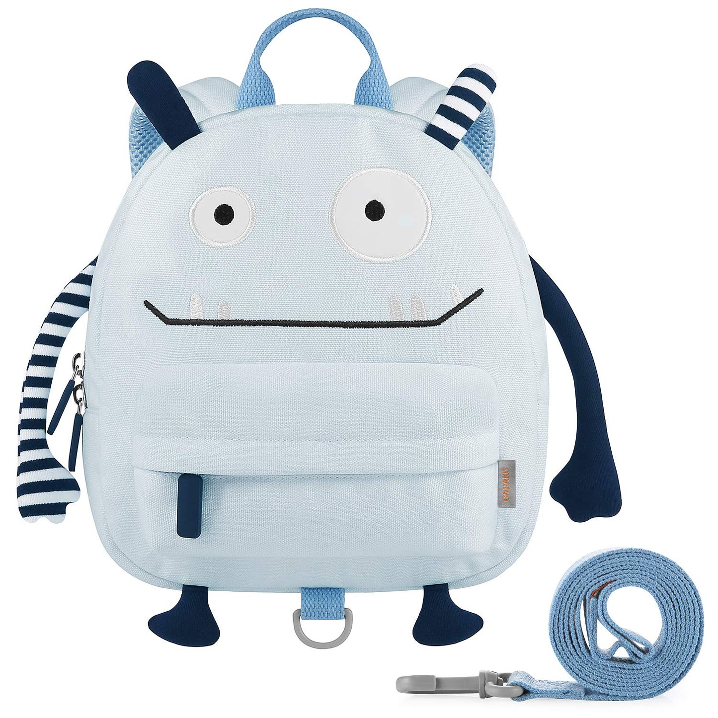 GAGAKU Toddler Backpack with Leash - Mini Kids Backpacks for Boys 2-5 Years Child Safety Backpack 3D Cartoon Animal Anti-Lost Preschool Bags - Blue