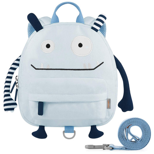 GAGAKU Toddler Backpack with Leash - Mini Kids Backpacks for Boys 2-5 Years Child Safety Backpack 3D Cartoon Animal Anti-Lost Preschool Bags - Blue
