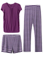 SUNNYBUY Womens Maternity Nursing Pajamas Set, Short Sleeve Breastfeeding Shirts，Pregnancy Shorts & Pants 3 Piece Nursing PJS