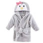 Luvable Friends Unisex Baby Plush Bathrobe, Floral, 0-9M