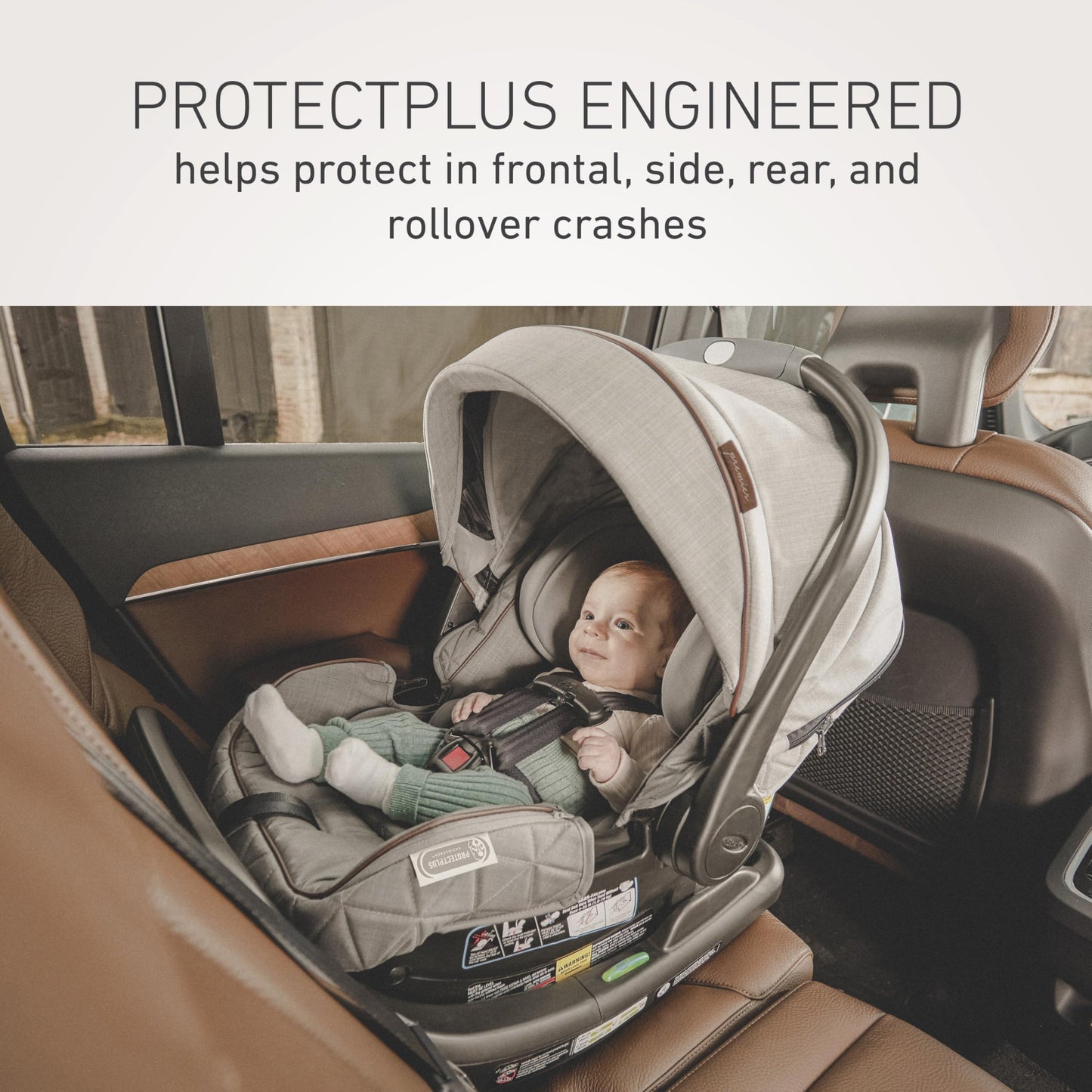 Graco SnugRide SnugFit Infant Car Seat with Simply Safe Adjust Harness System, Baby Car Seat with Anti Rebound Bar, Gotham