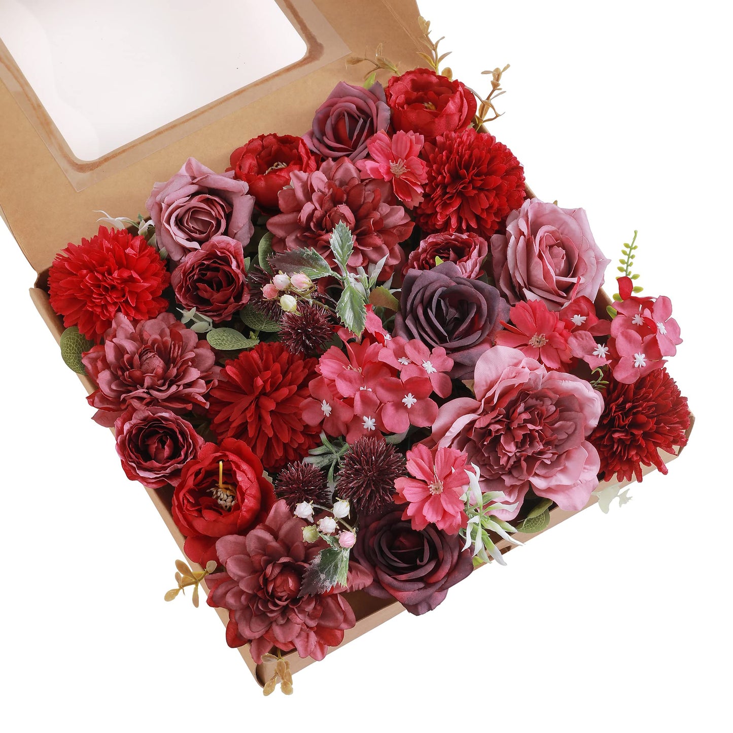 Artificial Flowers Combo, Fake Flowers for DIY Tables Centerpieces Baby Shower Bridal Shower Wedding Bouquet Arrangements Party Candle Holder Cake Decor Flower Home Decorations
