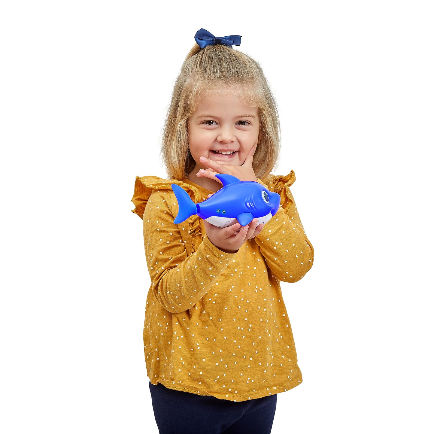 Robo Alive Junior Baby Shark New Silicon Fins Version Singing and Swimming Baby Shark (Yellow) by ZURU