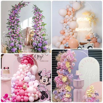 Wokceer 7.2 FT Wedding Arch Backdrop Stand, Gold Metal Arch Backdrop Stand for Wedding Ceremony Birthday Party Bridal Baby Shower Photo Booth Garden Floral Balloon Arches Decoration