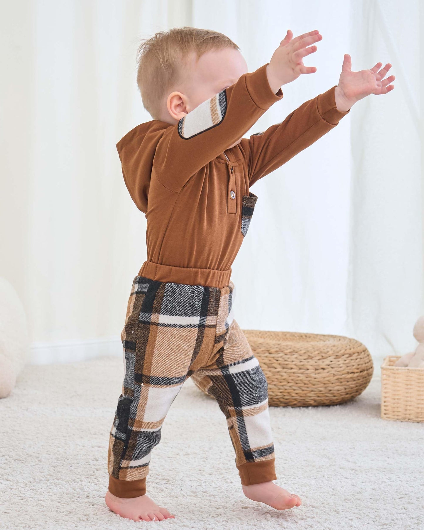 Renotemy Newborn Baby Boy Clothes Infant Boy Outfits Baby Hoodie Romper Fall Winter 0 3 6 9 12 18 Months Baby Clothes for Boy