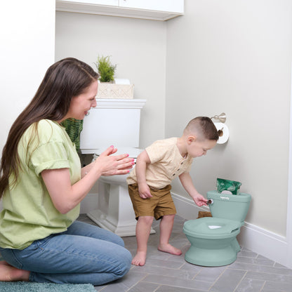 Summer Infant by Ingenuity My Size Potty Pro in White, Toddler Potty Training Toilet, Lifelike Flushing Sound, for Ages 18 Months+, Up to 50 Pounds