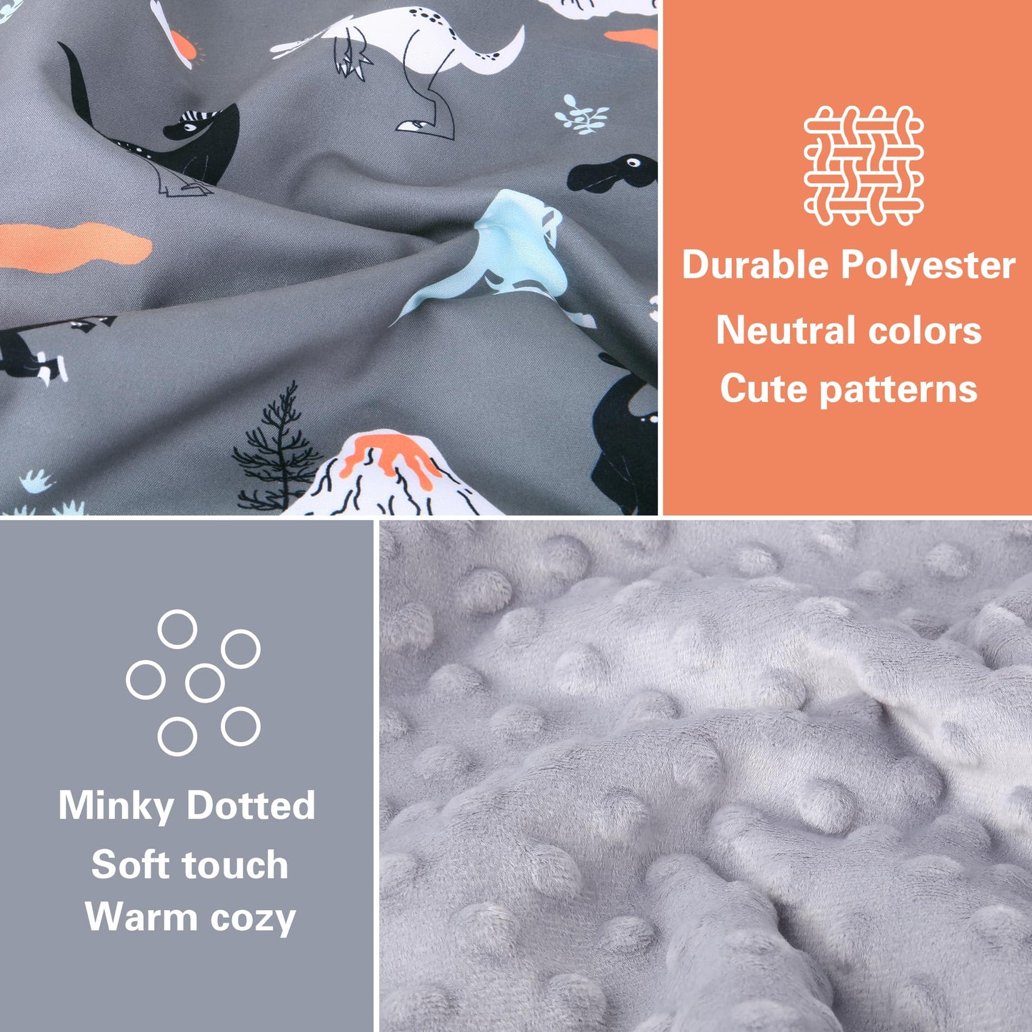 Rquite Car Seat Cover Baby, Carseat Covers Baby Boy, Minky Infant Car Seat Cover Winter, Peekaboo Opening Car Seat Canopy, Multi-use Baby Carrier, Stroller, Nursing Cover, Minky Blanket, Dinosaur