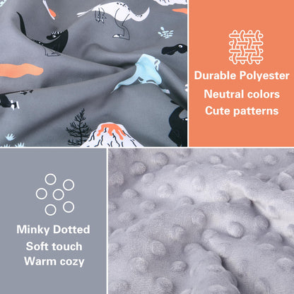 Rquite Car Seat Cover Baby, Carseat Covers Baby Boy, Minky Infant Car Seat Cover Winter, Peekaboo Opening Car Seat Canopy, Multi-use Baby Carrier, Stroller, Nursing Cover, Minky Blanket, Dinosaur