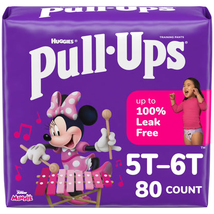 Pull-Ups Girls' Potty Training Pants, Size 4T-5T Training Underwear (38-50 lbs), 56 Count