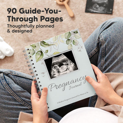 Pregnancy Journal for First Time Moms Gifts - 90 Pages Hardcover Pregnancy Memory Book, Beautiful & Cute Baby Book Keepsake, Ultrasound Baby Scrapbook, First Mother's Day Gifts (Alpine)