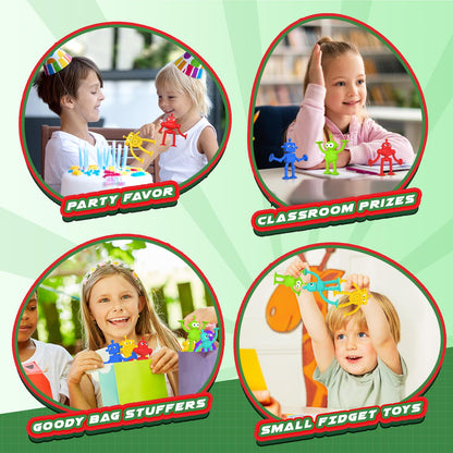 Baby Bath Toys Suction Toy: No Hole Bath Toy for Baby Toddlers - Kids Mini Sensory Fidget Suction Cup Toys for Boys Girls - Window Building Toy Travel Essentials Road Trip Activities for Kids Gifts