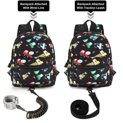 Accmor Toddler Backpack Leash, Cute Unicorn Baby Backpacks with Anti Lost Wrist Link, Mini Kids Backpack Leash Walking Harness for Outdoor Travel, Adorable Backpack Tether for Boys Girls 1-3 (Purple)