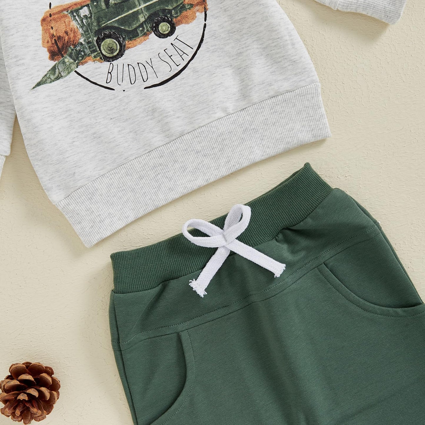 Toddler Baby Boy Fall Winter Outfits Tractor Print Long Sleeve Sweatshirt Pants Set Kids Sweatsuit Clothes