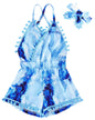 6M-3T Baby Girl Backless Bodysuit Outfit Set Romper Jumpsuit with Headband