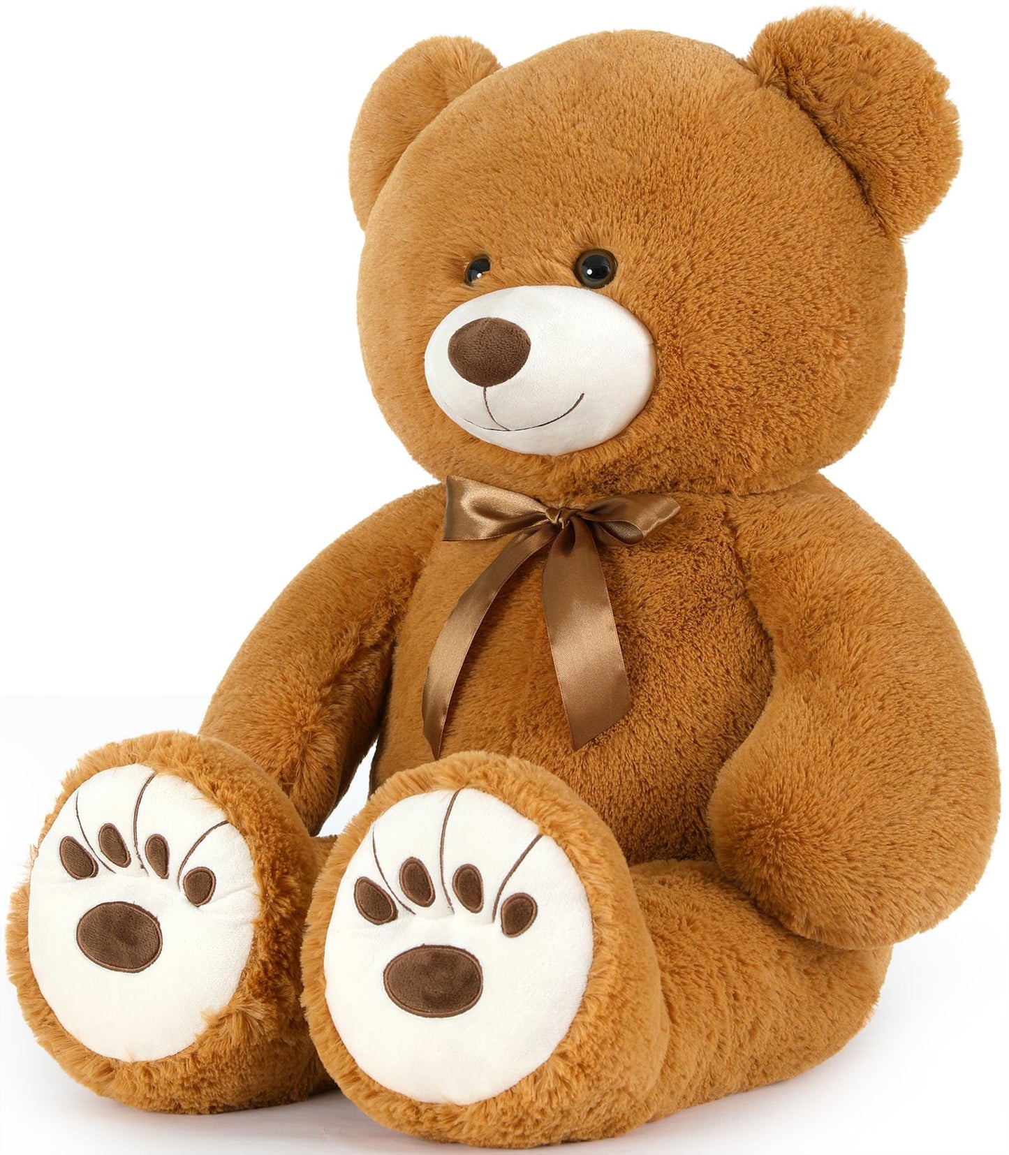 Muiteiur 49 inch Giant Teddy Bear Stuffed Animal, Big Bear Plush with Big Footprint, Great Gift for Party Decorations (Brown)