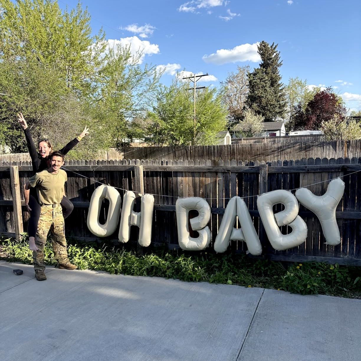 40 Inch Beige OH BABY Balloon for Baby Shower, Large Cream White Oh Baby Balloons Letters with Ribbon, Neutral Ivory Alphabet Oh Baby Balloon Banner Sign for Gender Reveal Backdrop Party Decorations