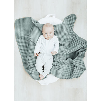 Konssy Waffle Baby Blanket - Soft & Cozy Nursery Swaddle Blanket, Lightweight Toddler Throw for Boys & Girls, Ideal for Wrapping (Oat)