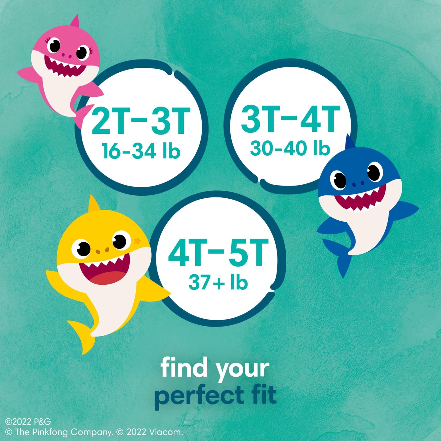 Pampers Training Pants - Pure Protection - Size 2T-3T, 60 Count, Baby Shark Premium Hypoallergenic Potty Underwear