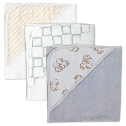 Hooded Baby Bath Towel and Washcloth 6 Piece Set for Newborns, Infants & Toddlers, Boys & Girls Baby Hooded Towels Set