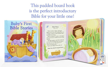 Baby's First Bible Stories Padded Board Book - Gift for Easter, Christmas, Communions, Newborns, Birthdays, Beginner Bible (Little Sunbeams)