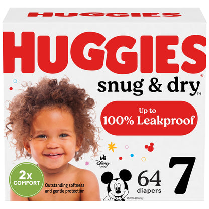 Huggies Size 1 Diapers, Snug & Dry Newborn Diapers, Size 1 (8-14 lbs), 38 Count, Packaging May Vary