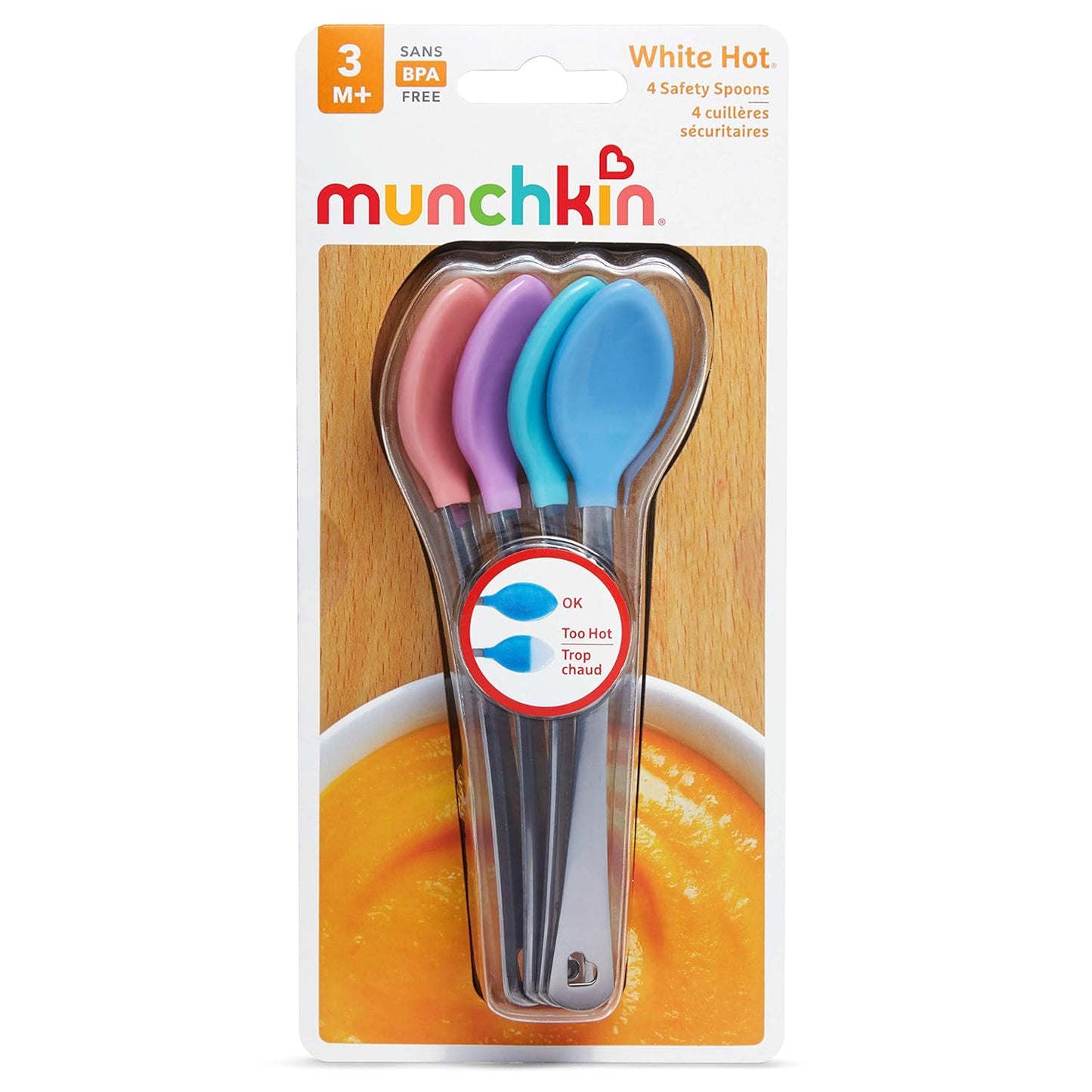 Munchkin® White Hot® Safety Baby Spoons, 4 Pack