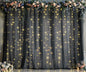 White Tulle Backdrop Curtain with Lights String for Parites 10×8ft Sheer Backdrop Curtains White Curtain Backdrop for Wedding Baby Shower Birthday Party Photo Shoot Decorations(2 Panels 10ft×8ft)