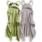 Hooded Baby Towels Boy for 0-6 Years, 50"x 32" Extra Large Toddler Bath Towels with Hood for Boys & Girls, 2-Pack Absorbent Thick Soft Gift for Kids Yellow Lion & Orange Monkey