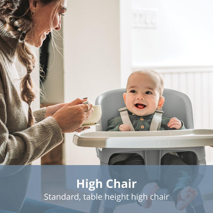 Chicco Zest 4-in-1 Folding High Chair, Feeding Chair, Toddler Chair and Youth Stool, Multi-Use Easy Clean High Chair | Capri/Blue