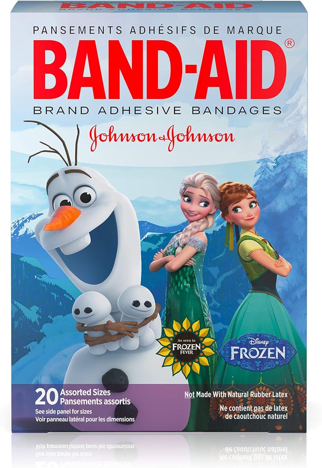 Band-Aid Adhesive Bandages, Disneys Frozen, Assorted Sizes, 20 Count - Packaging may vary