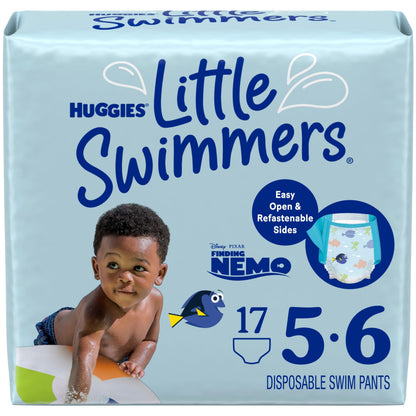 Huggies Little Swimmers Disposable Swimming Diapers, Size 4 (24-34 lbs), 18 Ct