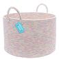 OrganiHaus Large Blanket Basket for Living Room 20x13, Rainbow Rope Basket for Classroom Organization, Toy Storage Basket, Woven Kids Laundry Basket, Baby Toy Box, Cute Storage Basket, Nursery Hamper