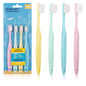 Kids' Soft Toddler Toothbrush, Gentle Bristles for Home, School, Camp, Sleepovers - Folding Handles for Tiny Hands (3 Pack)