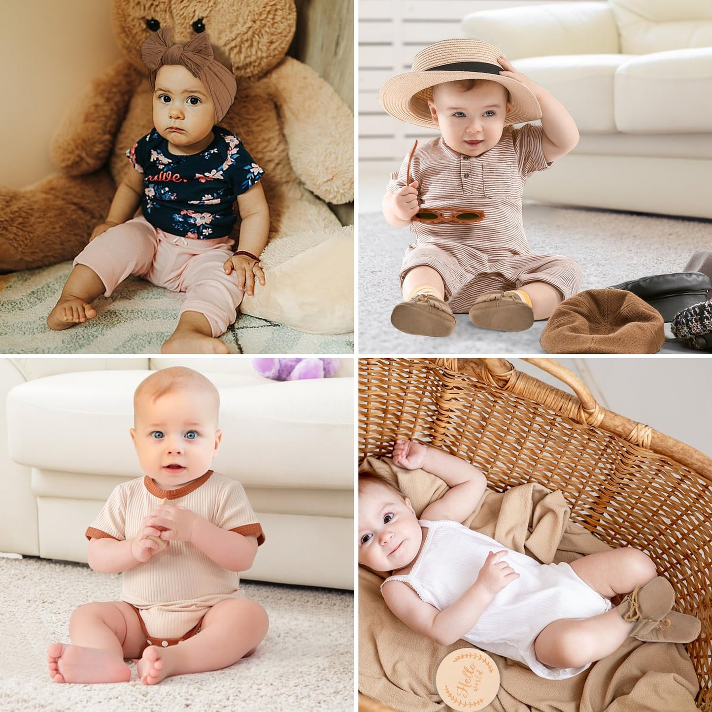 Baby Girl Gifts, Baby Shower Gifts for Girls, Unique Baby Gift Essential Stuff Newborn Swaddle Wrap Sunglasses Infant Bow Onesie Milestone Cards Tassel Shoes, New Born Baby Girl Gift Basket