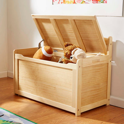 Melissa & Doug Wooden Toy Chest - White Furniture for Playroom - Kids Toy Box, Wooden Storage Organizer, Children's Furniture