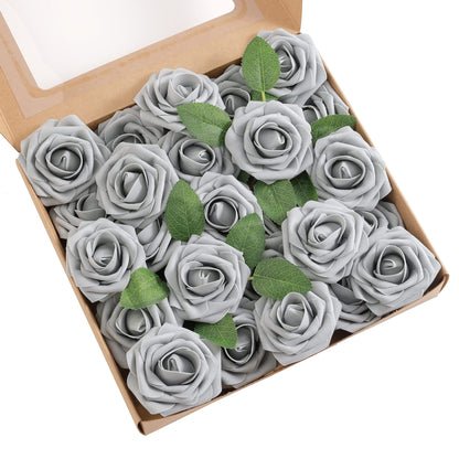Artificial Flowers Combo, Fake Flowers for DIY Tables Centerpieces Baby Shower Bridal Shower Wedding Bouquet Arrangements Party Candle Holder Cake Decor Flower Home Decorations