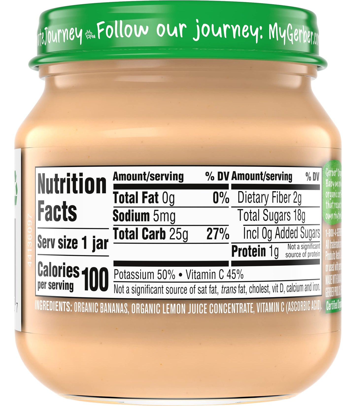 Gerber Organic for Baby 2nd Foods Veggie Power Baby Food Jar (Banana, Pack of 6)