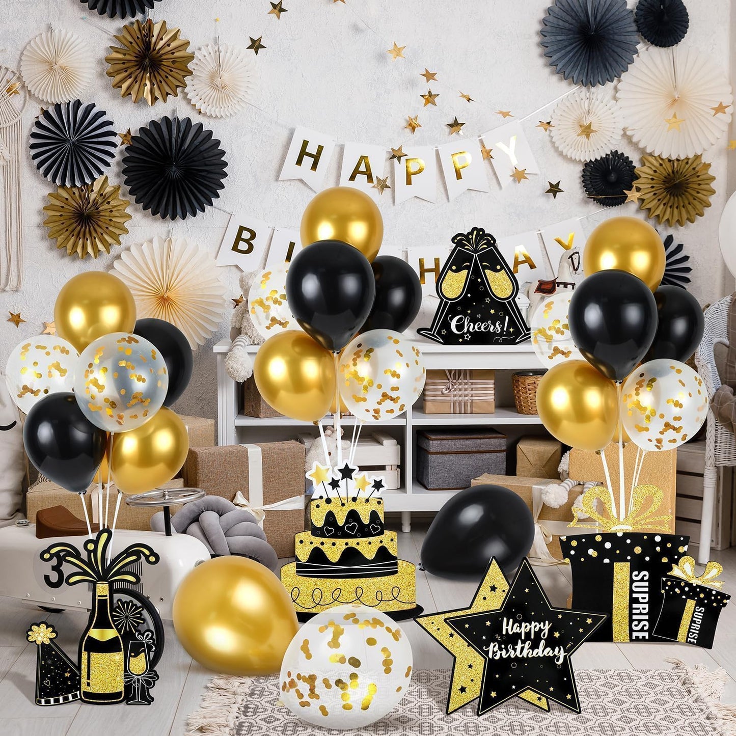 4 Sets Balloon Stand Kit for Table Bear Baby Shower Tables Centerpieces with Balloon Boy Baby Shower Decorations for Bear Theme Gender Reveal Birthday Party Table Decorations Supplies (Brown Bear, 4)