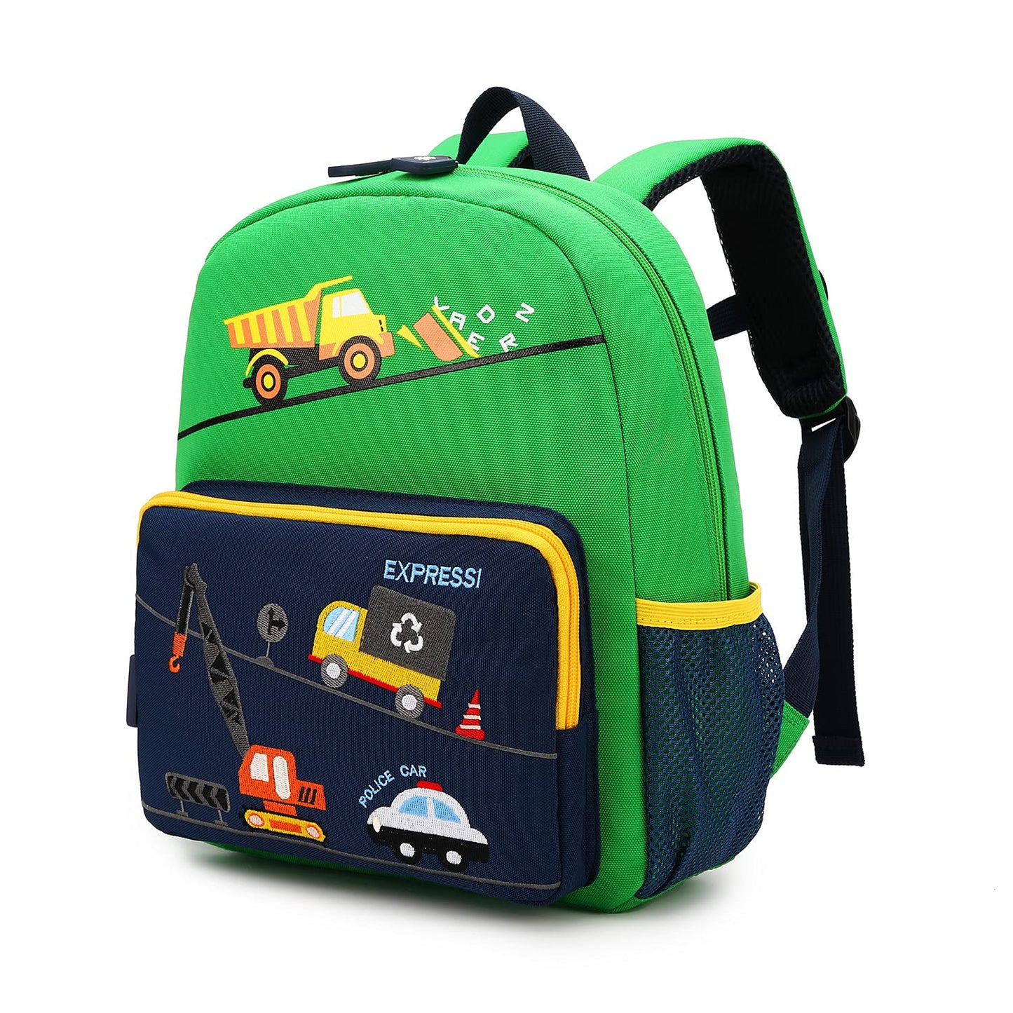 Car Dinosaur Kids Toddler Backpack for Boys and Girls Children Waterproof Preschool Bag(Red Music Party)