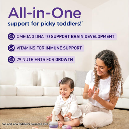 Enfagrow PREMIUM Gentlease Toddler Nutritional Drink, Made with Real Milk, Designed to Ease Fussiness, Gas & Crying, Brain-Building Omega-3, Nutrients for Growth & Immune Support, Powder Can, 29.1 Oz