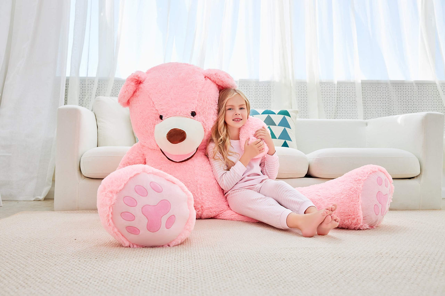IKASA Giant Teddy Bear Plush Toy Stuffed Animals(Brown,78 inches)