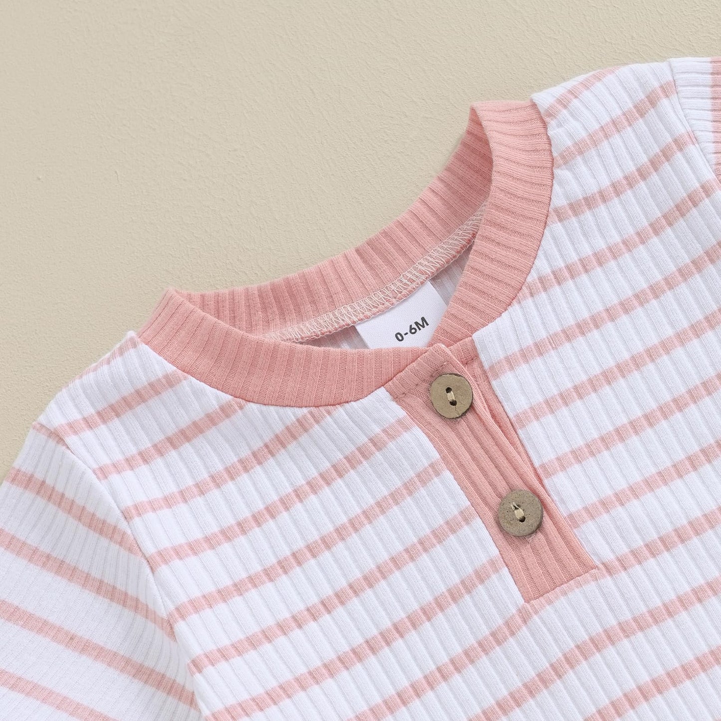 Newborn Baby Boy Girl Clothes 3 6 9 12 18 Months Ribbed Knit Short Sleeve Romper Shorts Set Infant Summer Outfits