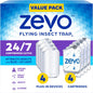 Zevo Flying Insect Trap & Cartridge - Plug in Fly Trap & Indoor Bug Catcher for Gnats, House & Fruit Flies - Mess-Free - Use in Any Room - Uses Blue & UV Light (1 Plug in Device & 1 Cartridge)