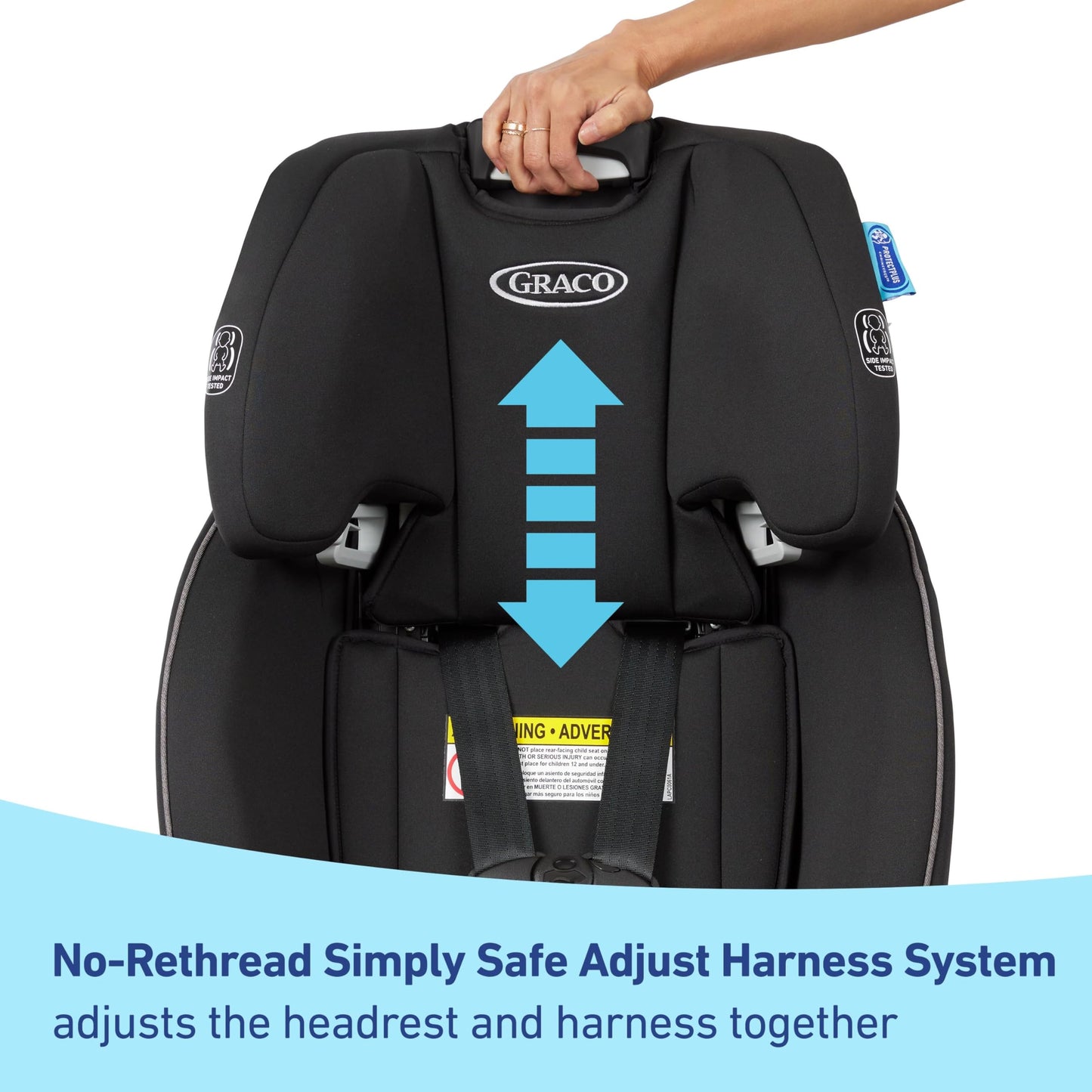 Graco SlimFit 3-in-1 Convertible Car Seat, Space Saving Design, Forward & Rear-Facing, Highback Booster Option – Purple