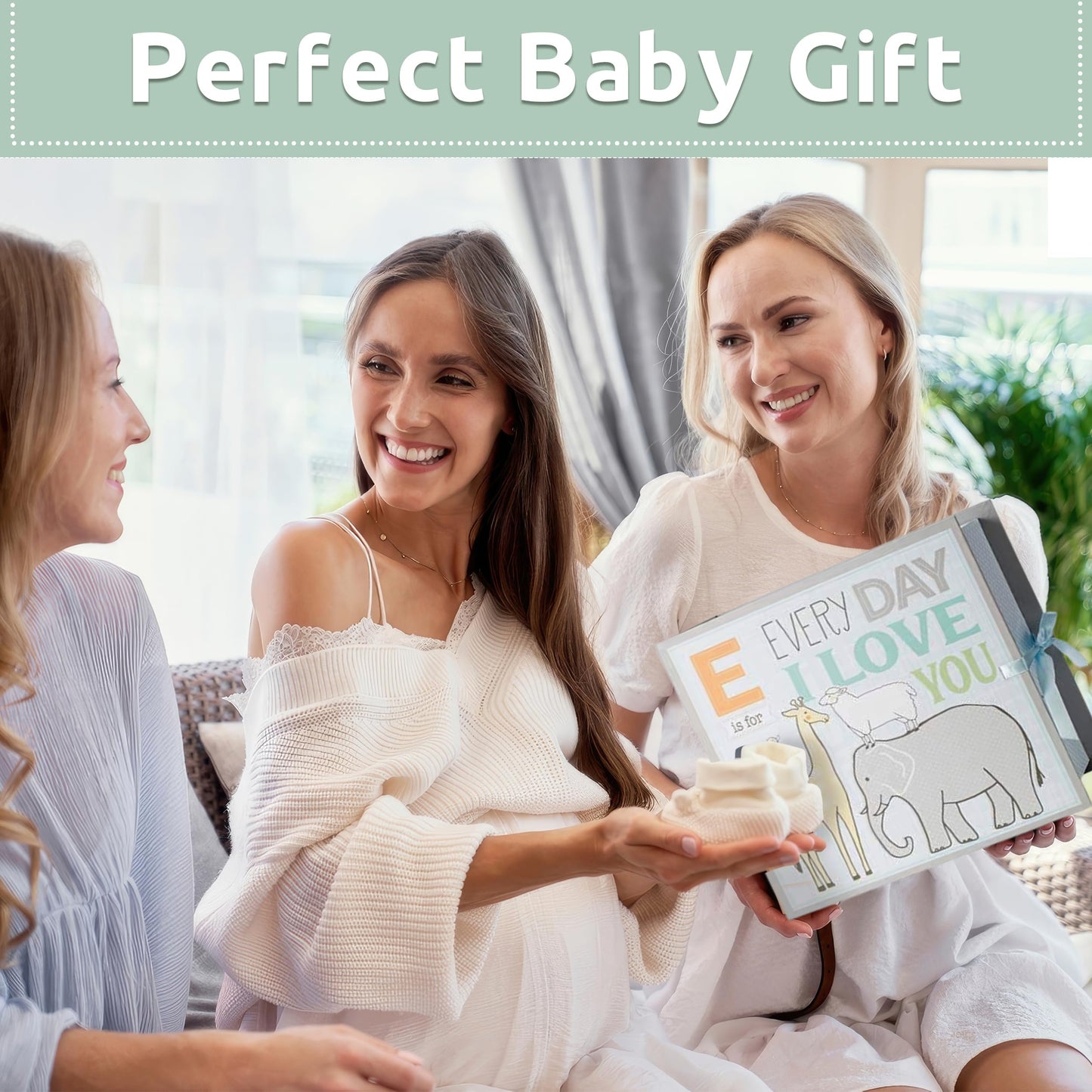 VOTUM Baby Keepsake Box for Treasured Memories, Fairytale - Lightweight, Handcrafted Baby Boxes with 9 Labeled Compartments for First Memories - Gender Neutral Baby Shower Gifts for Girls, Boys