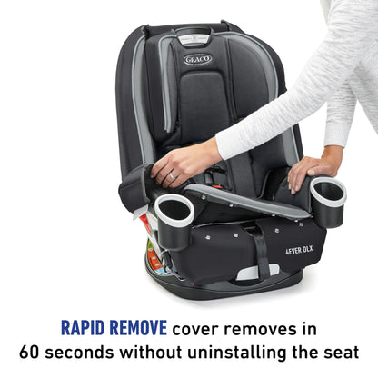 Graco 4Ever DLX 4-in-1 Car Seat, Maven | Infant to Toddler Car Seat, with 10 Years of Use | Rear-Facing, Forward-Facing and Booster Modes | Safe, Comfortable and Convenient
