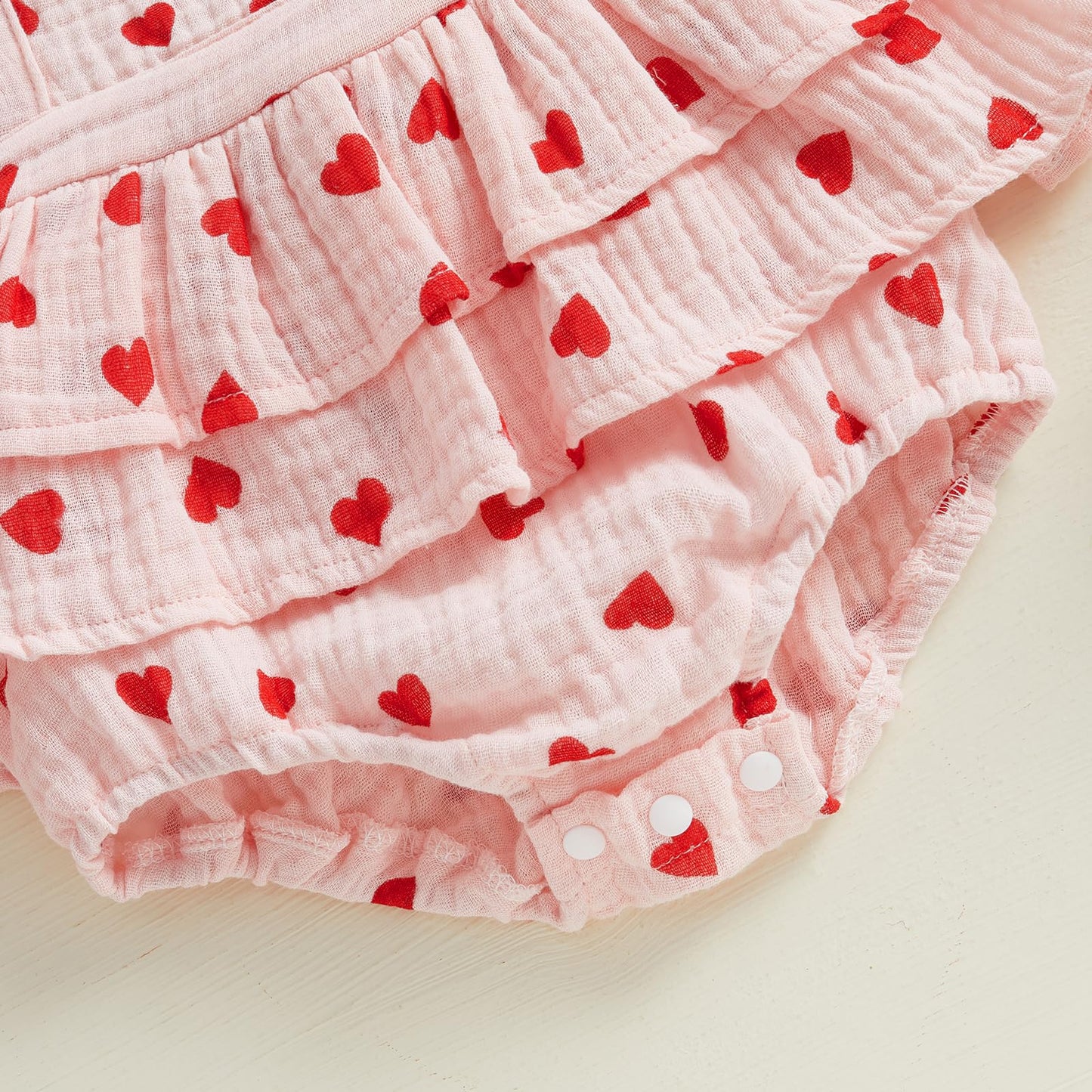 Baby Girls Flutter Sleeve Ruffles Layered Romper Dress Cute Patterns Printed Holiday Outfit with Headband